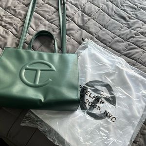 MEDIUM OLIVE GREEN TELFAR BAG